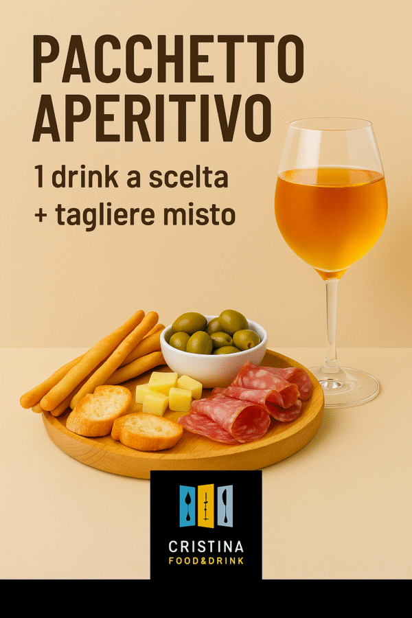 Aperitivo con drink e tagliere misto – Pacchetto offerto da Cristina Food&Drink